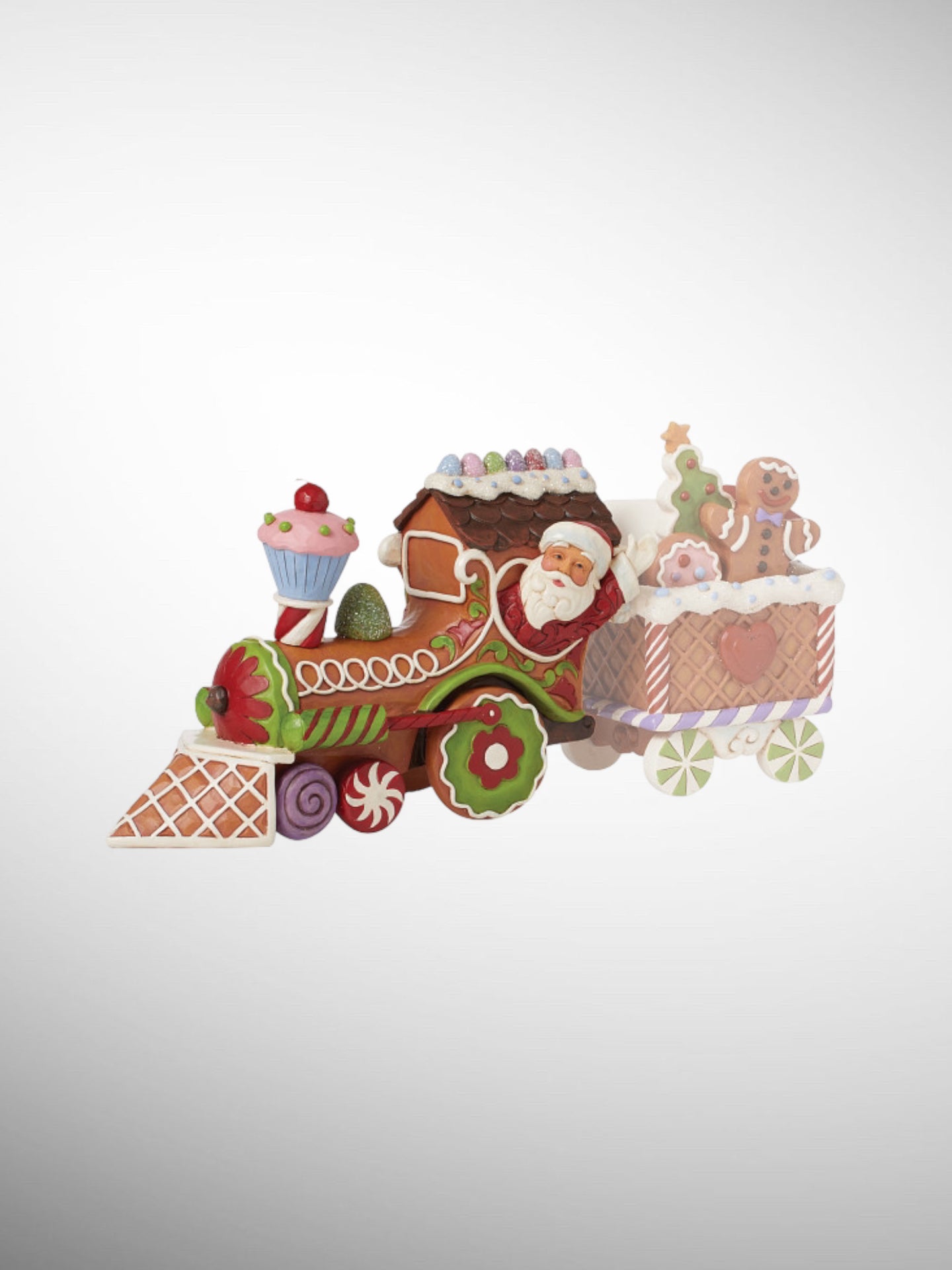 Jim Shore Gingerbread Christmas - Santa's On His Way Gingerbread Train Engine Figurine